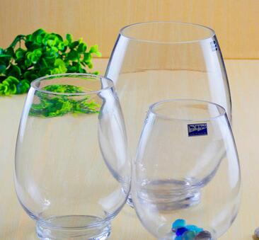  圆形透明玻璃金鱼缸 水培玻璃花瓶花盆包邮 定植篮